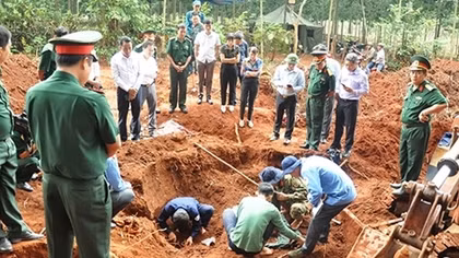 Bình Phước quy tập được 58 hài cốt liệt sĩ tại huyện biên giới Lộc Ninh