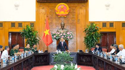 Thủ tướng tiếp đoàn đại biểu cựu thiếu niên Dũng sĩ diệt Mỹ