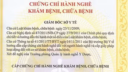 Điều tra đường dây mua bán chứng chỉ hành nghề y