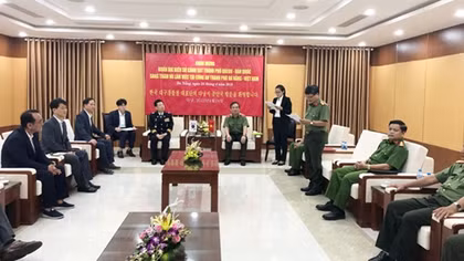 Sở Cảnh sát thành phố Daegu (Hàn Quốc) thăm và làm việc với CATP Đà Nẵng