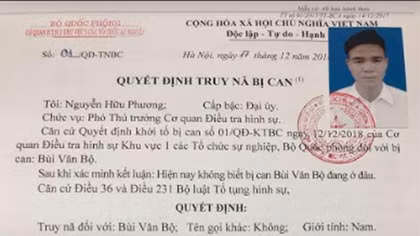 Truy nã đối tượng Bùi Văn Bộ