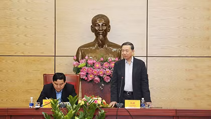 Bộ trưởng Tô Lâm làm việc với Ban thường vụ Tỉnh ủy Nghệ An