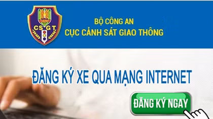 Thí điểm đăng ký xe qua mạng internet