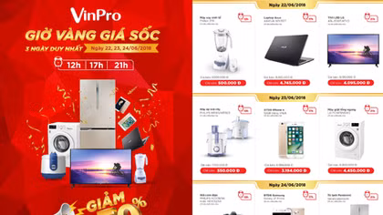 Điện máy VinPro giảm sốc 50% cùng 