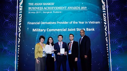 Nhận giải thưởng của Asian Banker, MBBank khẳng định vị thế hàng đầu trên thị trường phái sinh