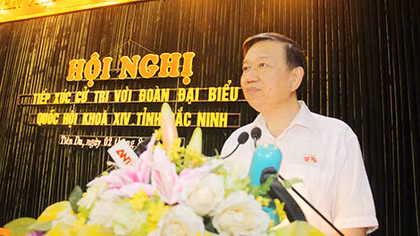 Bộ trưởng Tô Lâm tiếp xúc cử tri huyện Tiên Du, tỉnh Bắc Ninh