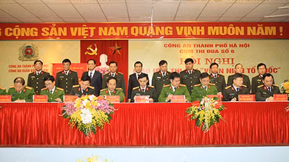 Cụm thi đua số 6 Công an Hà Nội ký giao ước thi đua