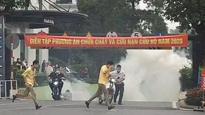 Diễn tập PCCC quy mô lớn tại Vinhomes Royal City