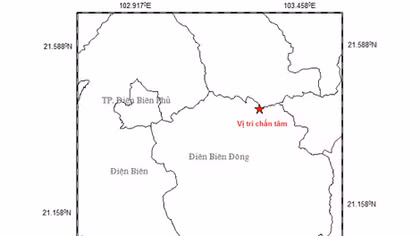 Động đất 3,9 độ richter tại Điện Biên 