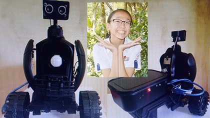 Giải pháp “Robot an ninh” của nữ sinh trường làng