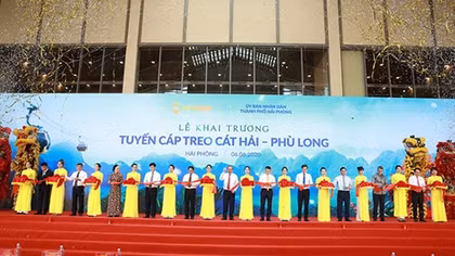 Sun Group khai trương tuyến cáp treo 3 dây hiện đại tại Cát Bà