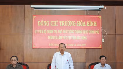 Phó Thủ tướng Thường trực Trương Hoà Bình thăm, làm việc tại Đắk Nông