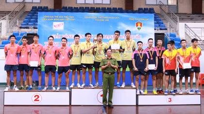 Bế mạc giải bóng bàn toàn quốc tranh cúp Tổng Cục Cảnh sát lần thứ I-2016
