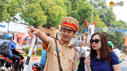 Lực lượng Công an giữ trật tự tại Lễ hội cà phê 
