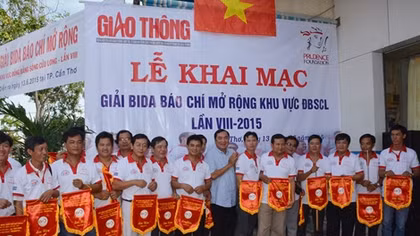 Gần 100 nhà báo tham gia giải Billiards báo chí mở rộng khu vực ĐBSCL 
