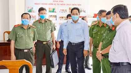 Kiểm tra công tác bầu cử sớm tại Công an TP Cần Thơ