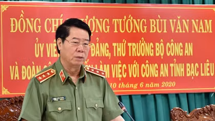 Thứ trưởng Bùi Văn Nam làm việc tại Công an tỉnh Bạc Liêu