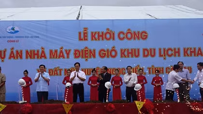 Khởi công dự án điện gió Khai Long - Cà Mau