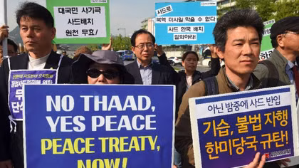 Người đàn ông Hàn Quốc tự thiêu phản đối THAAD 