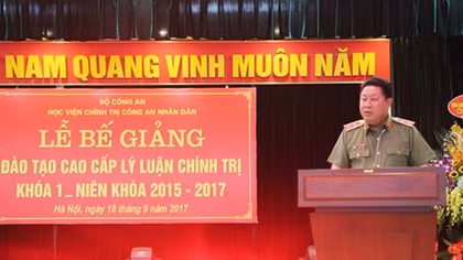 Bế giảng lớp cao cấp lý luận chính trị đầu tiên do lực lượng Công an đào tạo