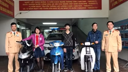 Công an Hà Nội trao trả xe bị mất cắp từ Cao Bằng lưu thông xuống Thủ đô
