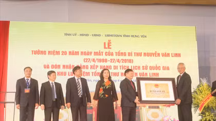 Tưởng niệm 20 năm ngày mất Tổng Bí thư Nguyễn Văn Linh
