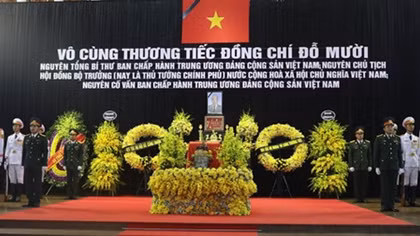Trang trọng Lễ Quốc tang Nguyên Tổng Bí thư Đỗ Mười 