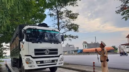 CSGT Thanh Hoá kiên quyết xử lý xe quá khổ