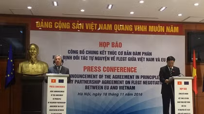 Việt Nam-EU đạt thỏa thuận trên nguyên tắc đối với hiệp định về thương mại gỗ