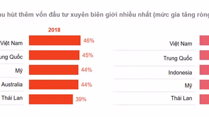 Việt Nam là một trong 2 điểm đến hàng đầu của đầu tư xuyên biên giới
