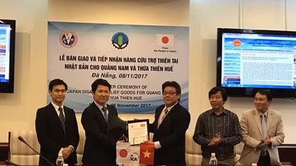 Nhật Bản hỗ trợ các tỉnh Thừa Thiên Huế và Quảng Nam sau bão số 12