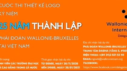 Thi thiết kế logo kỷ niệm ngày thành lập Phái đoàn Wallonie-Bruxelles tại Việt Nam