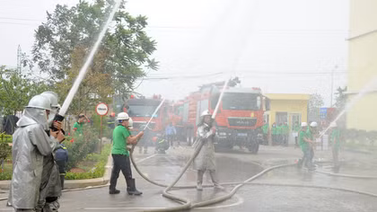 Diễn tập phương án phương án chữa cháy tại công ty VIETNERGY