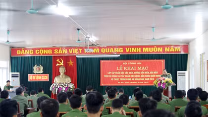 Tập huấn điều lệnh, bắn súng quân dụng và võ thuật trong CAND 