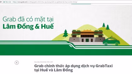 Bộ GTVT chưa đồng ý cho Grabtaxi hoạt động tại 3 tỉnh Huế, Vũng Tàu và Lâm Đồng