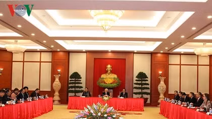 Tổng Bí thư tiếp các trưởng đoàn tham dự Hội nghị APPF-26