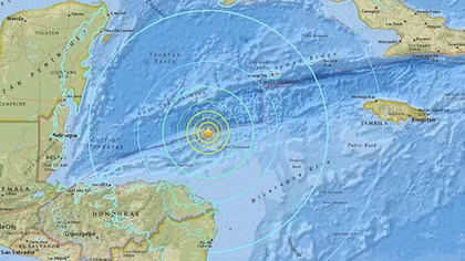 Động đất mạnh 7,6 độ Richter ngoài khơi biển Caribbean 