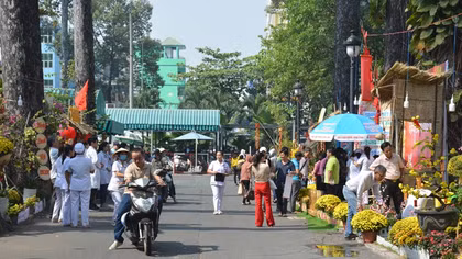 Đường hoa độc đáo trong bệnh viện 
