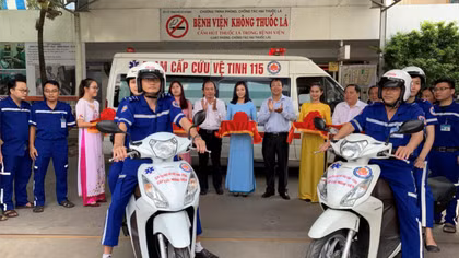 Nâng cao hiệu quả sơ cấp cứu cho người dân bằng xe cấp cứu 2 bánh