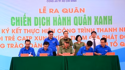 Tuổi trẻ Công an TP Hồ Chí Minh ra quân Chiến dịch tình nguyện Hành quân xanh