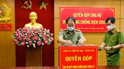 Công an tỉnh Bà Rịa – Vũng Tàu ủng hộ Quỹ phòng chống dịch COVID-19 hơn 250 triệu đồng