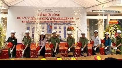 Khởi công xây dựng trụ sở Công an TP Bà Rịa và Công an huyện Đất Đỏ