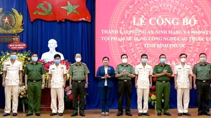 Công an tỉnh Bình Phước công bố quyết định thành lập Phòng An ninh mạng