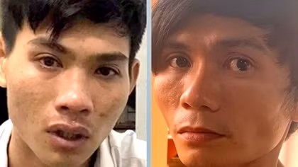 Hai tên cướp giật bị người phụ nữ truy đuổi chặn đầu xe