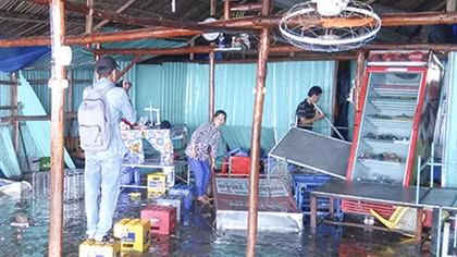 Triều cường đợt Rằm tháng Giêng gây ngập nhiều nơi