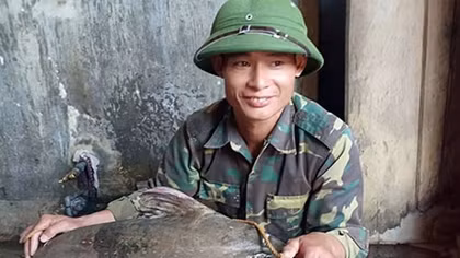 Cá ghé khủng 22kg mắc câu dân bản
