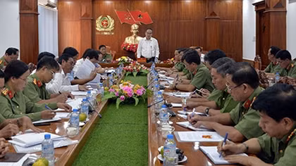Đoàn kiểm tra của Bộ Chính trị làm việc tại Công an tỉnh Cà Mau