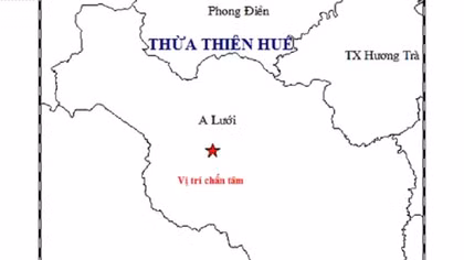 Động đất 2,4 độ richter tại huyện miền núi A Lưới