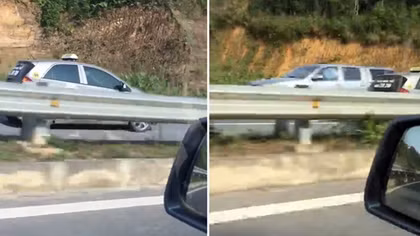 Taxi phóng 100km/h ngược chiều trên cao tốc Nội Bài -Lào Cai