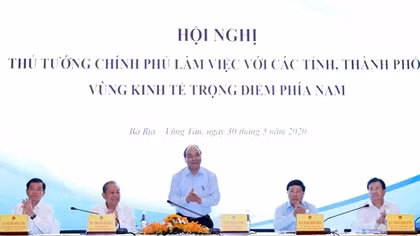 Thủ tướng Chính phủ làm việc với các tỉnh, thành phố Vùng KTTĐ phía Nam